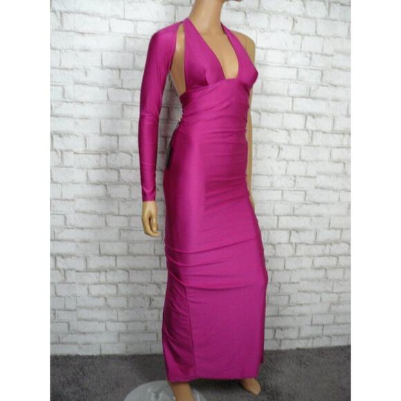 $198 Michael Costello X Revolve Magenta Jersey Bradley Maxi Dress Small NEW - Picture 6 of 11